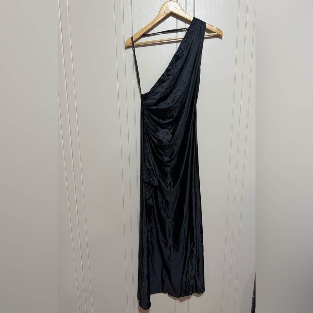 One Shoulder High Split Cocktail Maxi Dress size large - Picture 2 of 4
